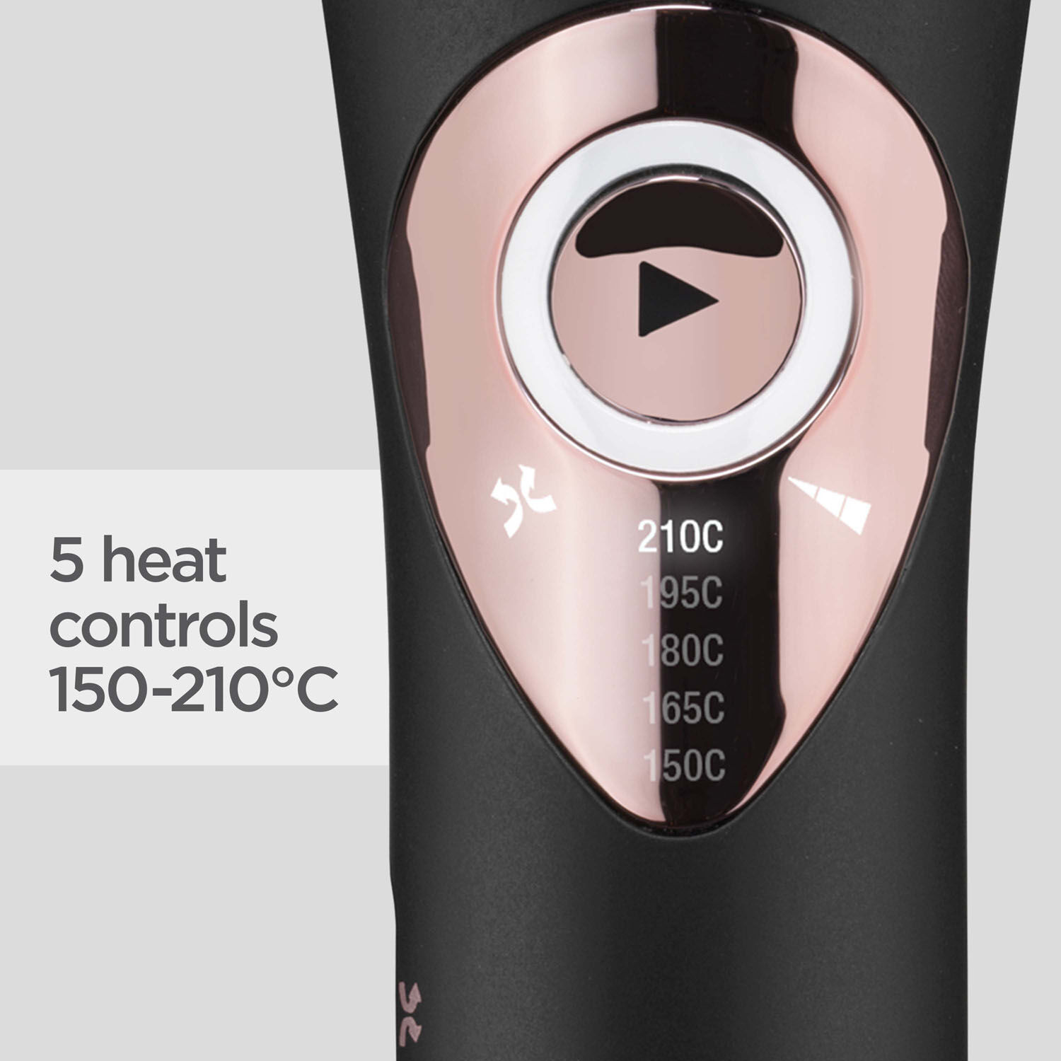 5 heat controls 150-210&deg;C